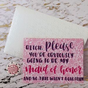 Will You Be My “MAID OF HONOR?” card